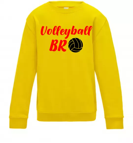 Детский Свитшот Volleyball bro Солнечно желтый фото