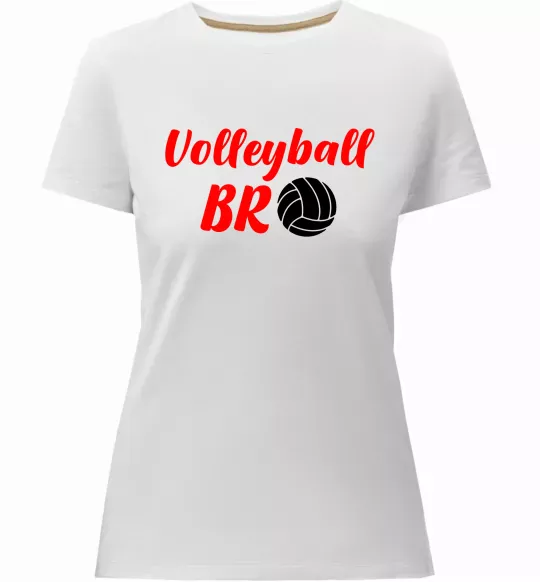 Женская премиум футболка Volleyball bro Белый фото