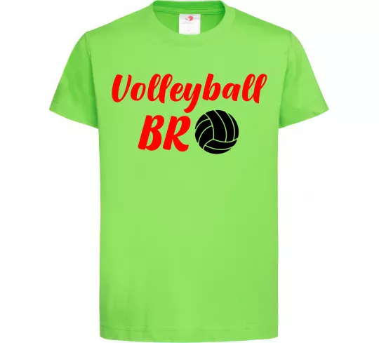 Дитяча футболка Volleyball bro Лаймовий фото