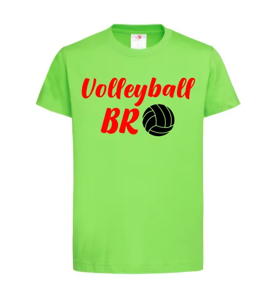 Дитяча футболка Volleyball bro Лаймовий фото
