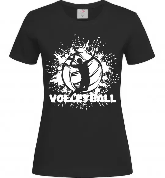 Жіноча футболка Волейбор малюнок Чорний фото