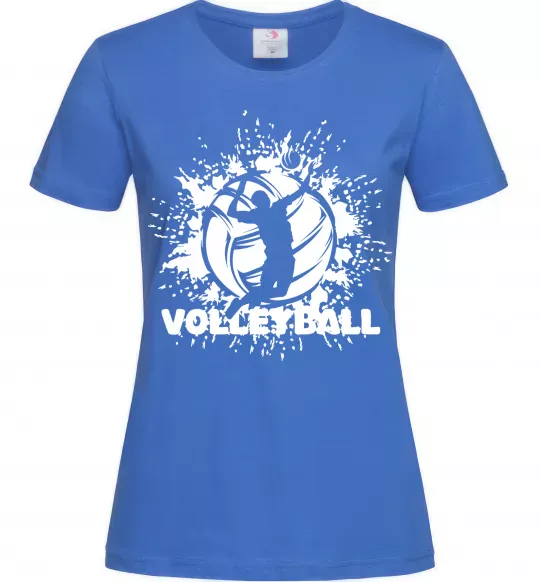 Жіноча футболка Волейбор малюнок Яскраво-синій фото