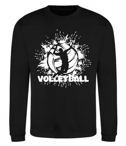 Світшот Волейбор малюнок Чорний фото