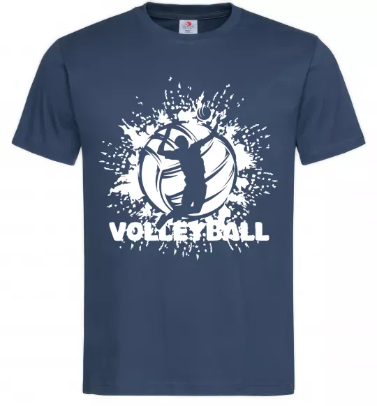 Чоловіча футболка Волейбор малюнок Темно-синій фото
