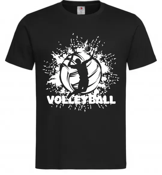 Чоловіча футболка Волейбор малюнок Чорний фото