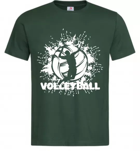 Чоловіча футболка Волейбор малюнок Темно-зелений фото