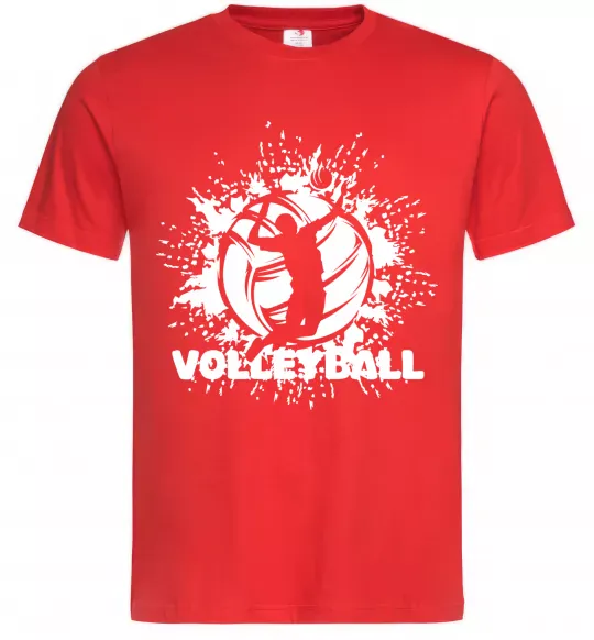 Чоловіча футболка Волейбор малюнок Червоний фото