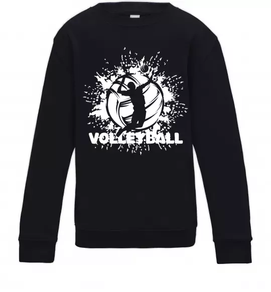 Детский Свитшот Волейбор малюнок Черный фото