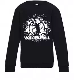 Детский Свитшот Волейбол м'яч з серцем Серый меланж фото