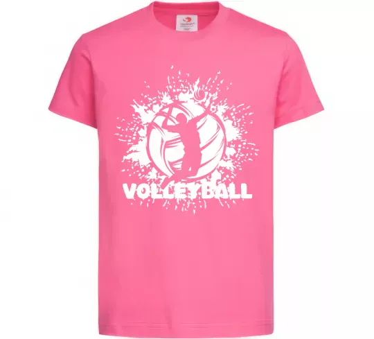 Дитяча футболка Волейбор малюнок Яскраво-рожевий фото
