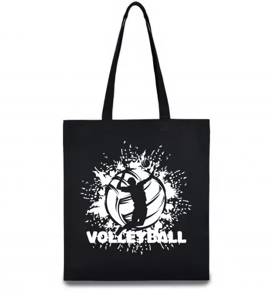 Еко-сумка Волейбор малюнок Чорний фото
