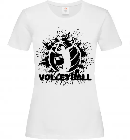 Жіноча футболка Волейбор малюнок Білий фото
