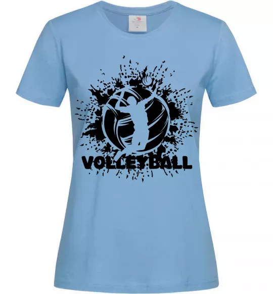Жіноча футболка Волейбор малюнок Блакитний фото