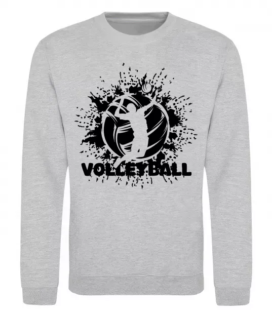 Світшот Волейбор малюнок Сірий меланж фото