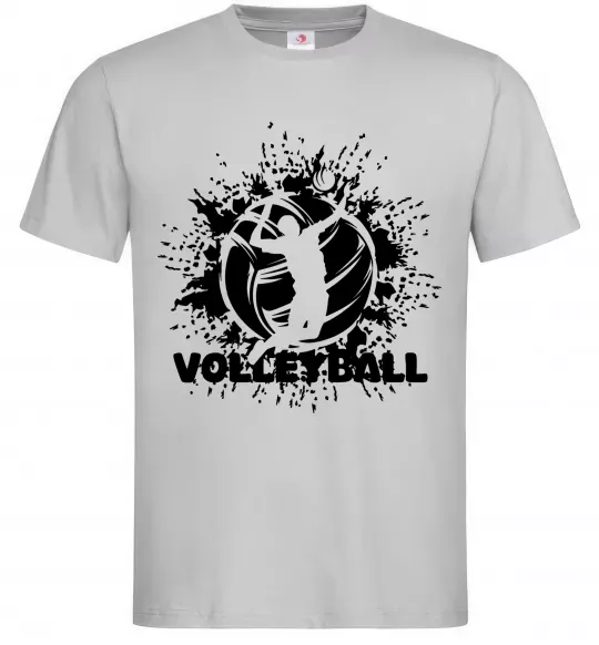 Чоловіча футболка Волейбор малюнок Сірий фото