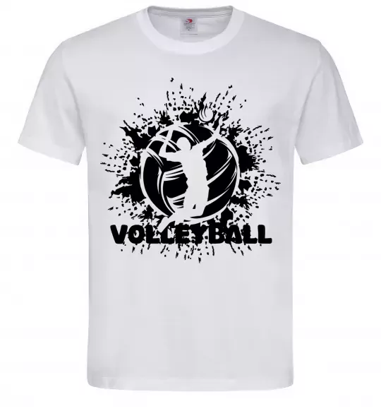 Чоловіча футболка Волейбор малюнок Білий фото