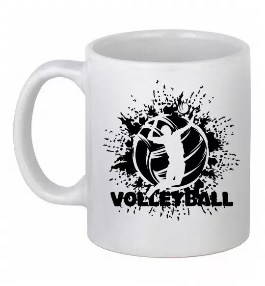 Чашка керамическая Волейбор малюнок Белый фото