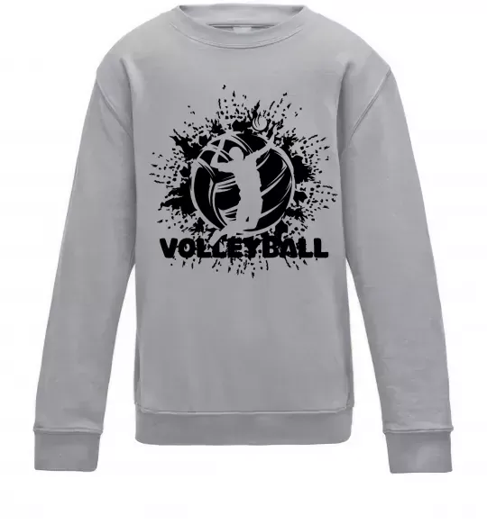 Детский Свитшот Волейбор малюнок Серый меланж фото
