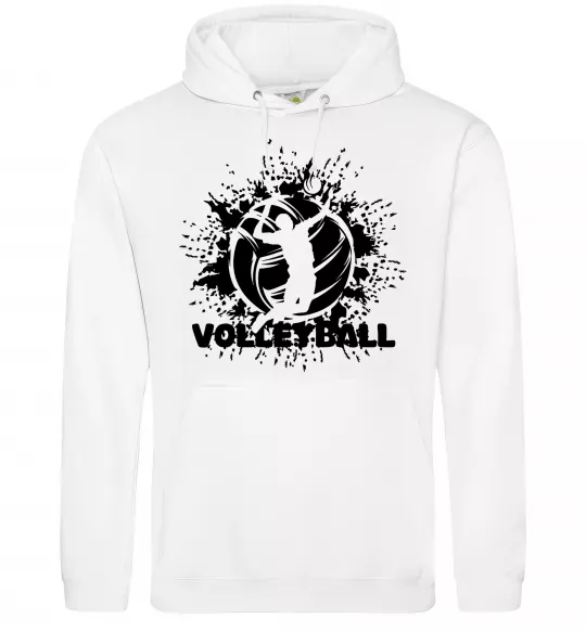 Жіноча толстовка (худі) Волейбор малюнок Білий фото