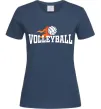 Жіноча футболка Volleyball вогняний м'яч Темно-синій фото
