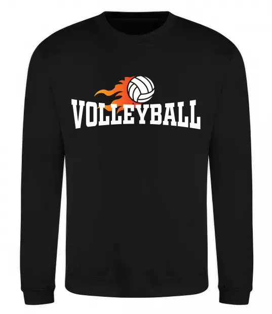 Свитшот Volleyball вогняний м'яч Черный фото