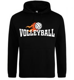 Женская толстовка (худи) Volleyball вогняний м'яч