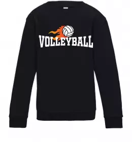 Дитячий світшот Volleyball heart Чорний фото