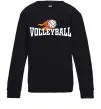 Дитячий світшот Volleyball вогняний м'яч Чорний фото