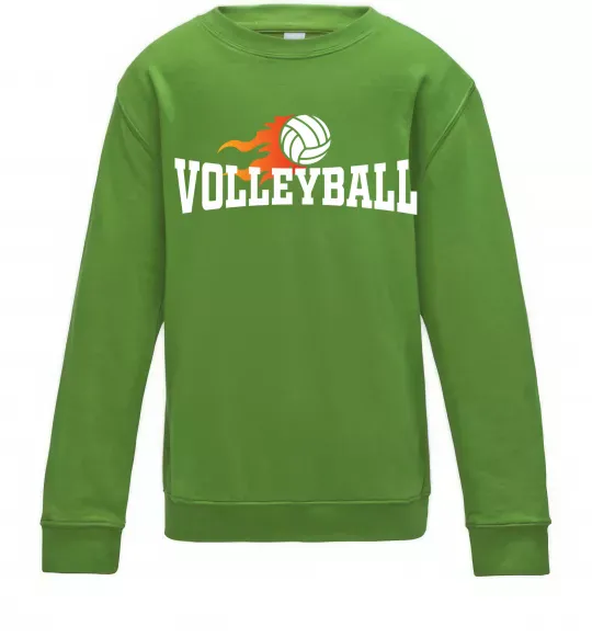 Дитячий світшот Volleyball вогняний м'яч Лаймовий фото