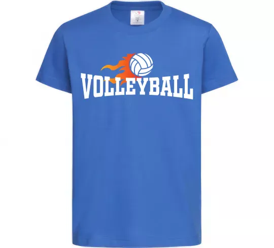 Детская футболка Volleyball вогняний м'яч Ярко-синий фото