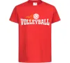 Детская футболка Volleyball вогняний м'яч Красный фото