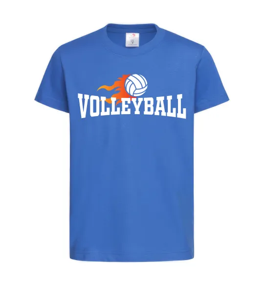 Детская футболка Volleyball вогняний м'яч Ярко-синий фото