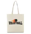 Еко-сумка Volleyball вогняний м'яч Бежевий фото