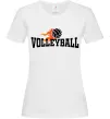 Жіноча футболка Volleyball вогняний м'яч Білий фото