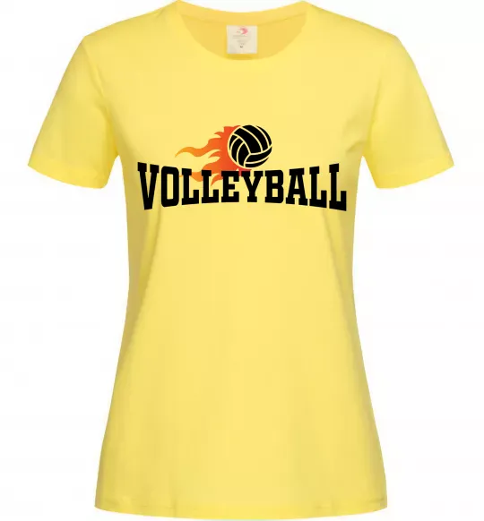 Жіноча футболка Volleyball вогняний м'яч Лимонний фото