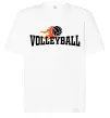Футболка Оверсайз Volleyball вогняний м'яч Білий фото