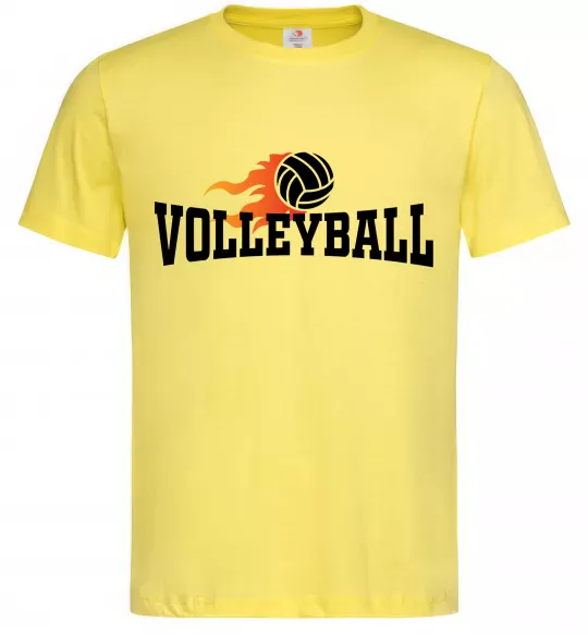 Чоловіча футболка Volleyball вогняний м'яч Лимонний фото