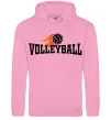Мужская толстовка (худи) Volleyball вогняний м'яч Розовый фото