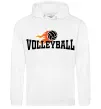 Женская толстовка (худи) Volleyball вогняний м'яч Белый фото