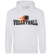 Женская толстовка (худи) Volleyball вогняний м'яч Серый меланж фото