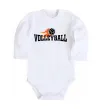Детский боди Volleyball вогняний м'яч Белый фото