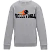 Дитячий світшот Volleyball вогняний м'яч Сірий меланж фото