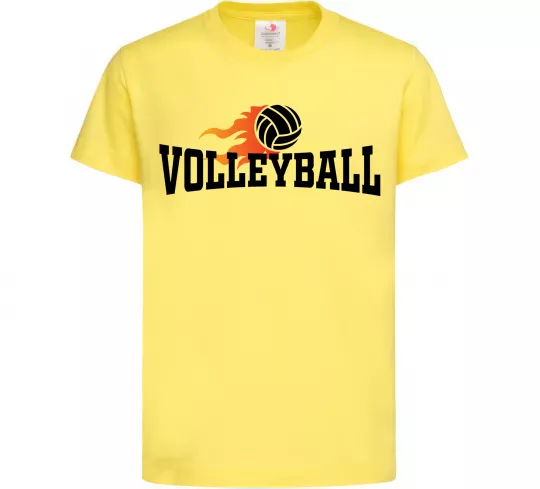 Детская футболка Volleyball вогняний м'яч Лимонный фото