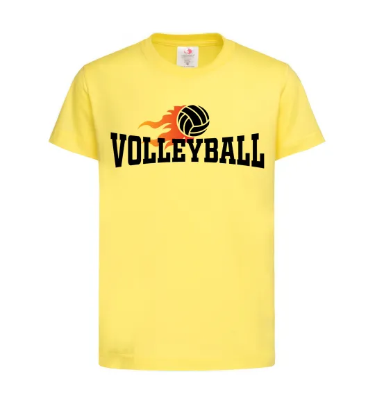 Детская футболка Volleyball вогняний м'яч Лимонный фото