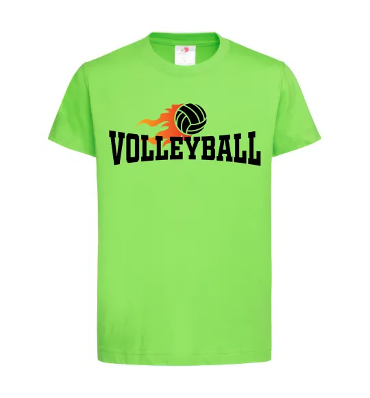 Детская футболка Volleyball вогняний м'яч Лаймовый фото