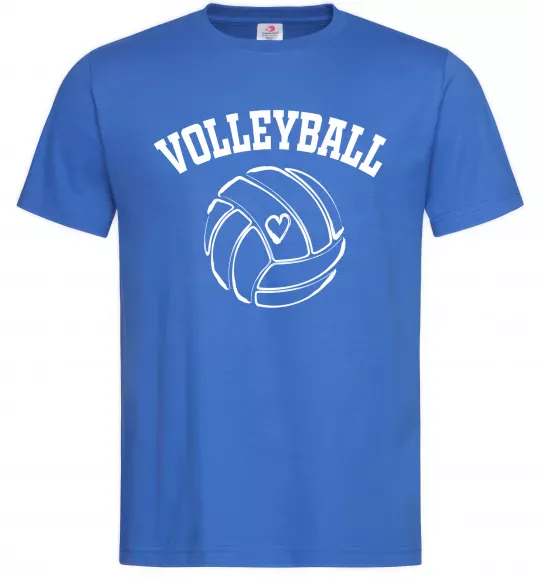 Чоловіча футболка Волейбол м'яч з серцем Яскраво-синій фото