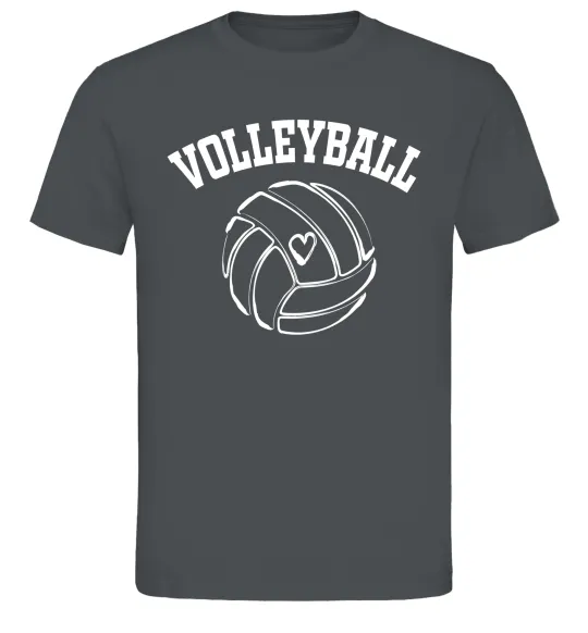 Чоловіча футболка Волейбол м'яч з серцем Графіт фото