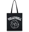 Эко-сумка Волейбол м'яч з серцем Черный фото