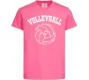 Дитяча футболка Волейбол м'яч з серцем Яскраво-рожевий фото