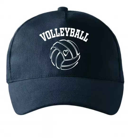 Кепка Волейбол м'яч з серцем Темно-синий фото